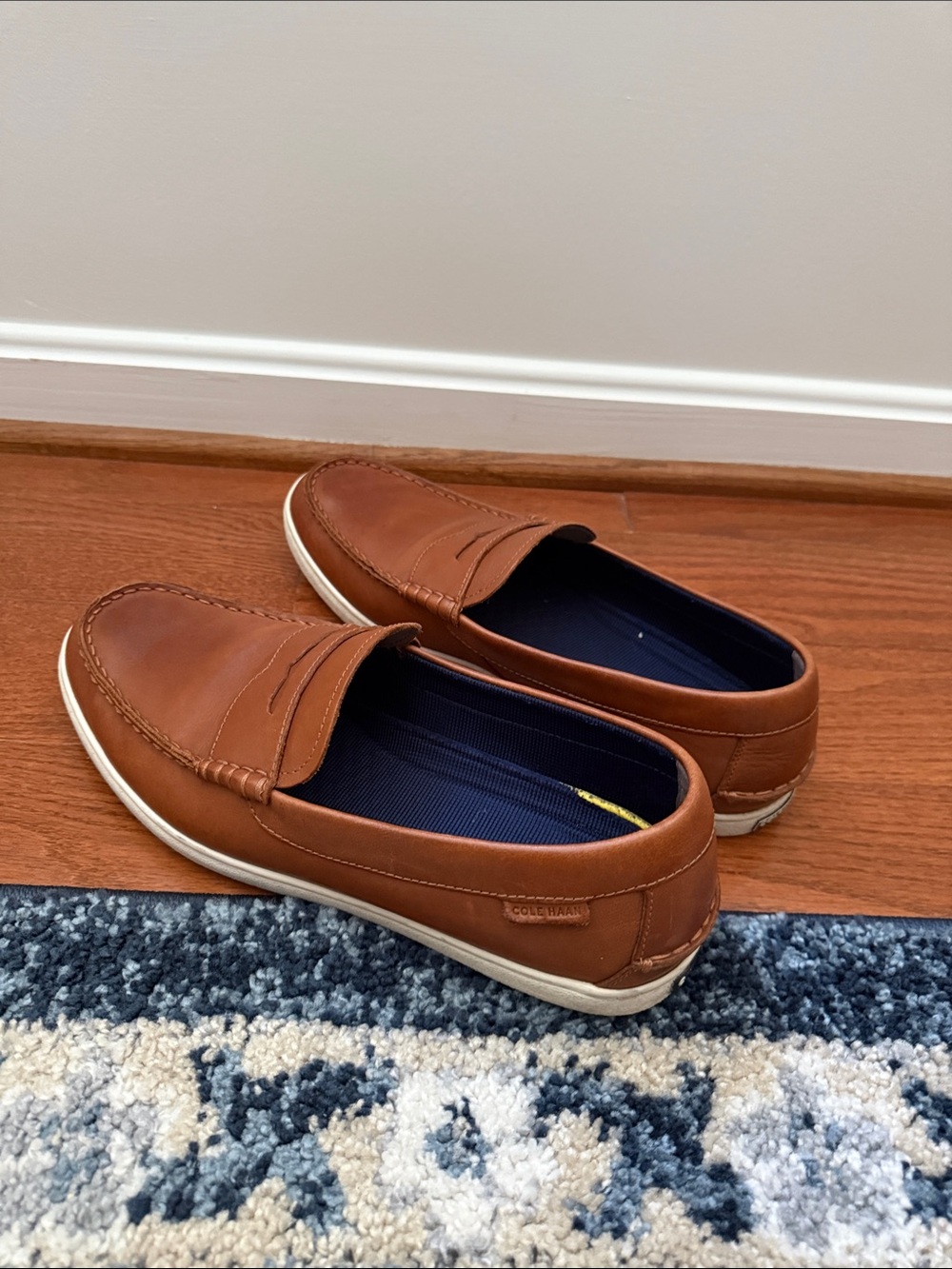 Cole Haan Tan Leather Casual Penny Loafers